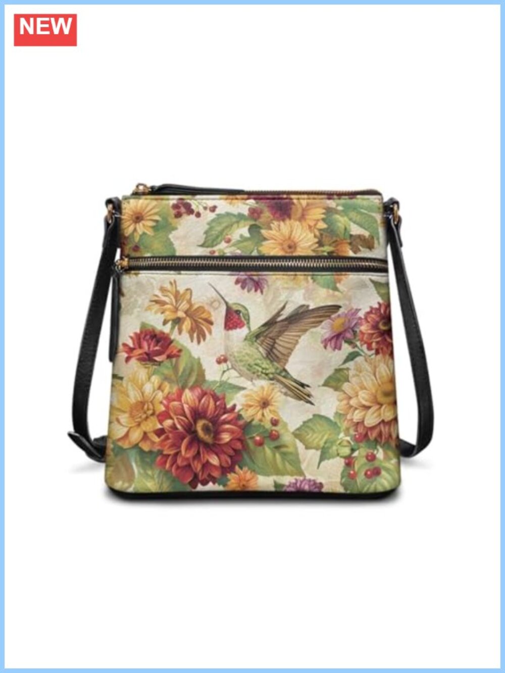 Women's Large Capacity Shoulder Purse PU Leather Crossbody Tote with Zipper